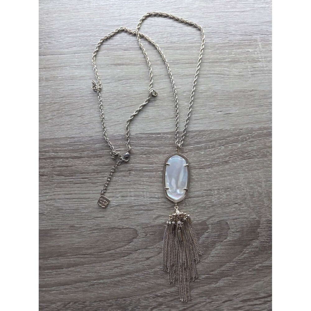 Kendra Scott Gold Mother-of-Pearl Pendant Tassel Necklace